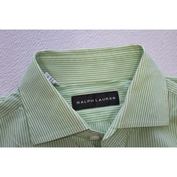 Ralph Lauren Black Label Dress Shirt Made In Italy Striped Mens Sz 15 Medium - Picture 1 of 8
